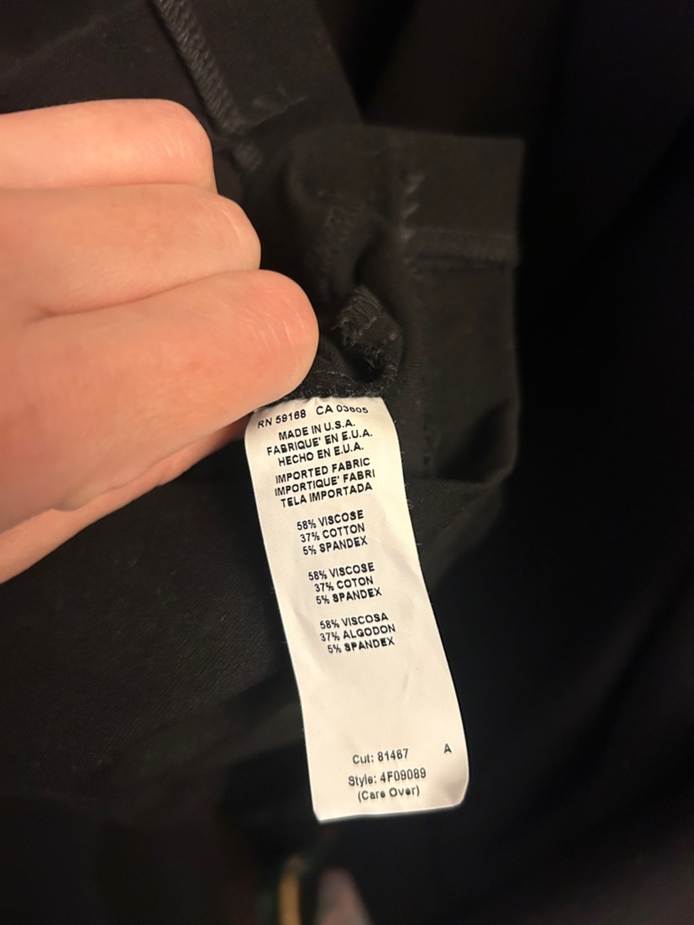 Black Button-Accent Flare Leg Pants - Picture 8 of 8